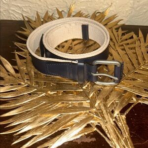 Cole Haan Mens Feather Edge Smooth Panel Belt 34 Black 35mm